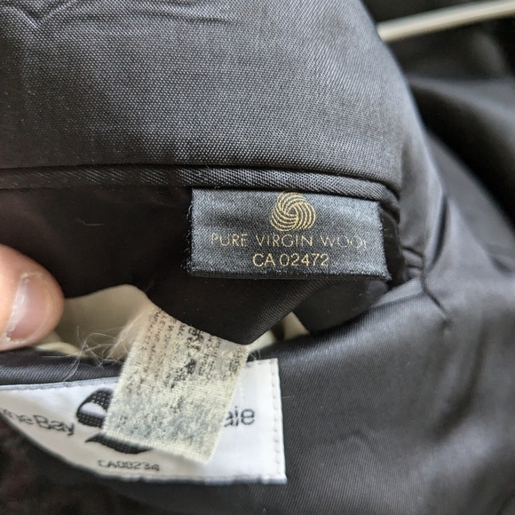 VINTAGE HARRIS TWEED Men Blazer 100% Wool No Size Tag Gray And Red - Picture 9 of 13